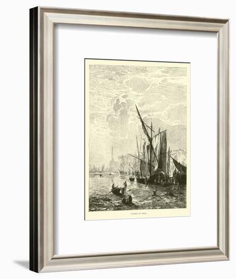 Harbour of Genoa-null-Framed Giclee Print