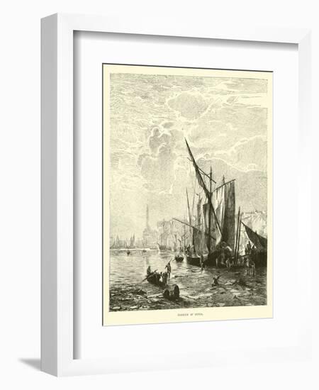 Harbour of Genoa-null-Framed Giclee Print