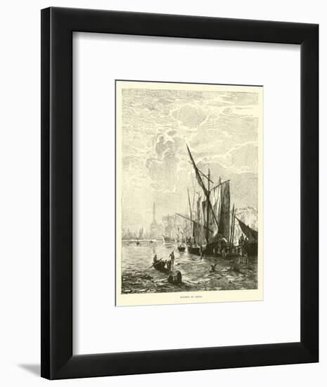 Harbour of Genoa-null-Framed Giclee Print