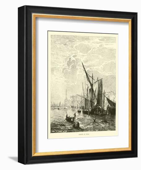 Harbour of Genoa-null-Framed Giclee Print