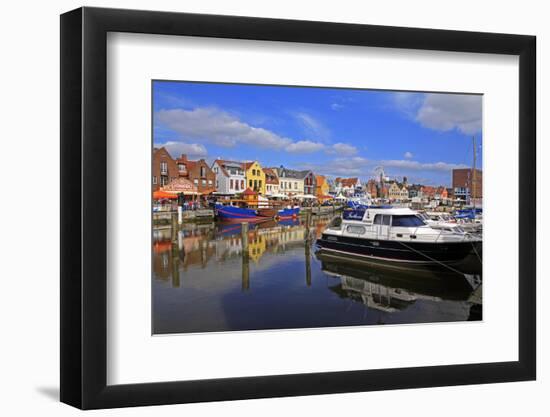 Harbour of Husum, Schleswig-Holstein, Germany, Europe-Hans-Peter Merten-Framed Photographic Print