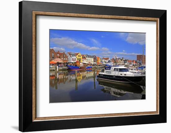 Harbour of Husum, Schleswig-Holstein, Germany, Europe-Hans-Peter Merten-Framed Photographic Print