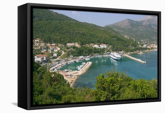 Harbour of Poros, Kefalonia, Greece-Peter Thompson-Framed Premier Image Canvas