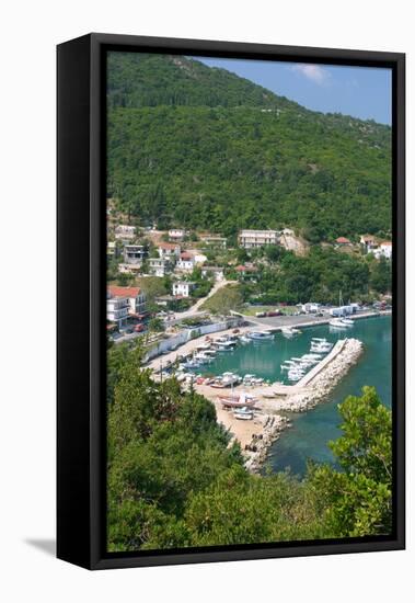 Harbour of Poros, Kefalonia, Greece-Peter Thompson-Framed Premier Image Canvas