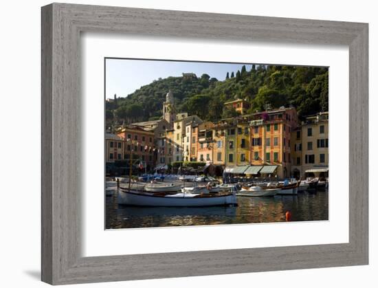 Harbour of Portofino, Province of Genua, Liguria, Italy-null-Framed Art Print