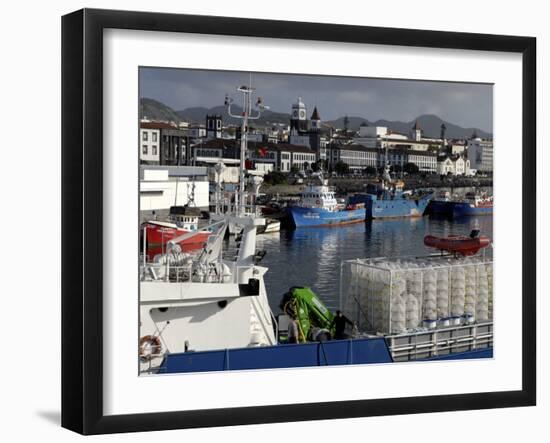 Harbour, Ponta Delgada, Sao Miguel Island, Azores, Portugal, Europe-De Mann Jean-Pierre-Framed Photographic Print