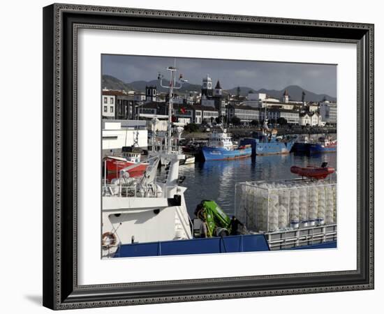 Harbour, Ponta Delgada, Sao Miguel Island, Azores, Portugal, Europe-De Mann Jean-Pierre-Framed Photographic Print