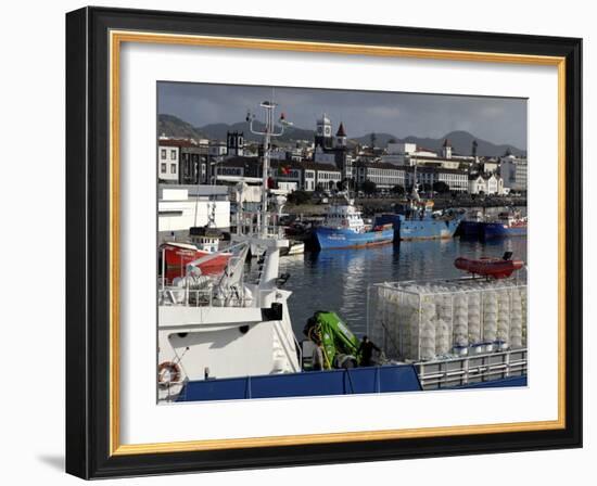 Harbour, Ponta Delgada, Sao Miguel Island, Azores, Portugal, Europe-De Mann Jean-Pierre-Framed Photographic Print