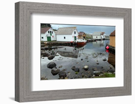 Harbour, Rott Island, Off Stavanger, Norway, Scandinavia, Europe-David Lomax-Framed Photographic Print