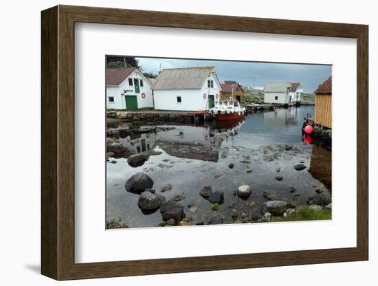 Harbour, Rott Island, Off Stavanger, Norway, Scandinavia, Europe-David Lomax-Framed Photographic Print