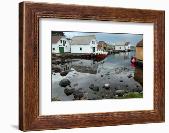 Harbour, Rott Island, Off Stavanger, Norway, Scandinavia, Europe-David Lomax-Framed Photographic Print