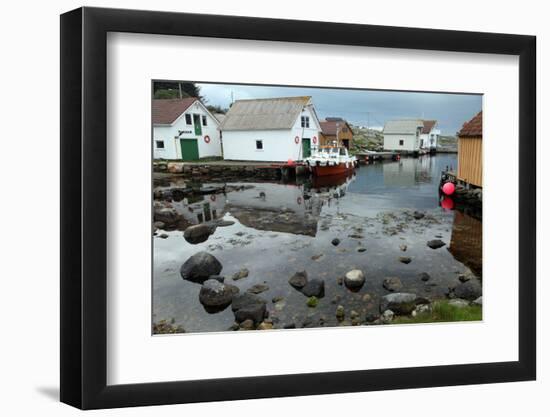 Harbour, Rott Island, Off Stavanger, Norway, Scandinavia, Europe-David Lomax-Framed Photographic Print