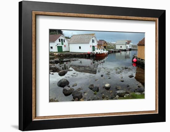 Harbour, Rott Island, Off Stavanger, Norway, Scandinavia, Europe-David Lomax-Framed Photographic Print