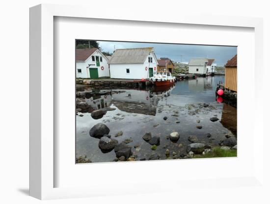 Harbour, Rott Island, Off Stavanger, Norway, Scandinavia, Europe-David Lomax-Framed Photographic Print