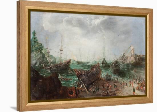 Harbour scene, c.1615-Adam Willaerts-Framed Premier Image Canvas