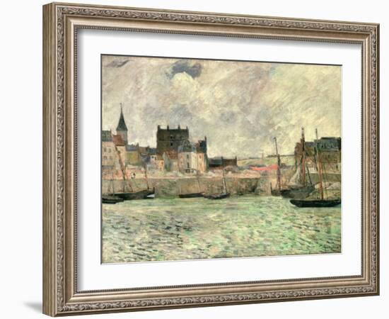 Harbour Scene, Dieppe, C.1881-85-Paul Gauguin-Framed Giclee Print