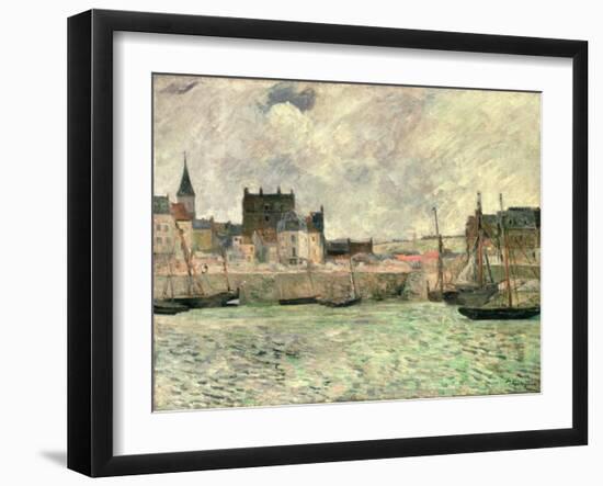 Harbour Scene, Dieppe, C.1881-85-Paul Gauguin-Framed Giclee Print