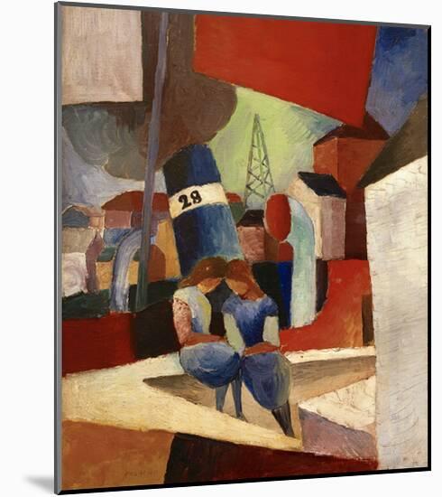 Harbour Scene Duisburg Harbour-Auguste Macke-Mounted Giclee Print