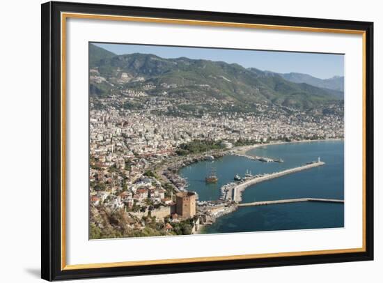 Harbour Seen from Kale Fortress, Alanya, Southern Turkey, Anatolia, Turkey, Asia Minor, Eurasia-Tony Waltham-Framed Photographic Print