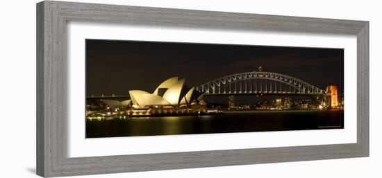 Harbour Sydney, Opera and Harbour Bridge in Sydney, New South Wales, Sydney, Australia-Thorsten Milse-Framed Photographic Print