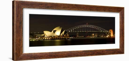 Harbour Sydney, Opera and Harbour Bridge in Sydney, New South Wales, Sydney, Australia-Thorsten Milse-Framed Photographic Print