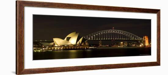 Harbour Sydney, Opera and Harbour Bridge in Sydney, New South Wales, Sydney, Australia-Thorsten Milse-Framed Photographic Print