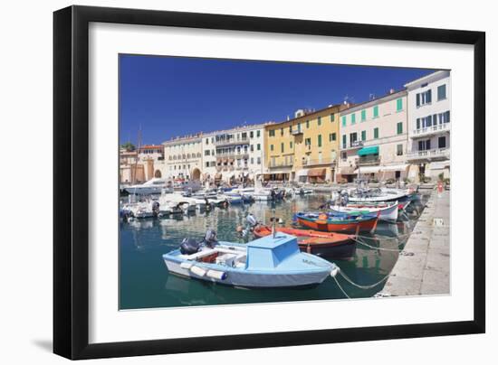 Harbour with Fishing Boats, Portoferraio, Island of Elba-Markus Lange-Framed Photographic Print