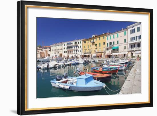 Harbour with Fishing Boats, Portoferraio, Island of Elba-Markus Lange-Framed Photographic Print