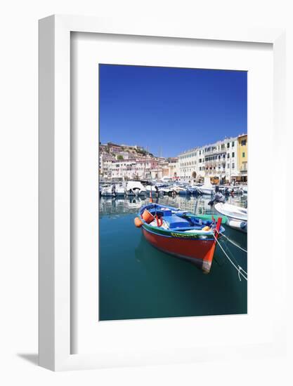 Harbour with Fishing Boats, Portoferraio, Island of Elba-Markus Lange-Framed Photographic Print