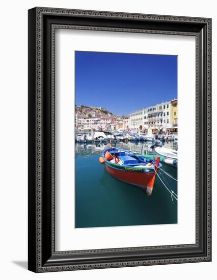 Harbour with Fishing Boats, Portoferraio, Island of Elba-Markus Lange-Framed Photographic Print