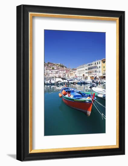 Harbour with Fishing Boats, Portoferraio, Island of Elba-Markus Lange-Framed Photographic Print