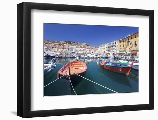 Harbour with Fishing Boats, Portoferraio, Island of Elba-Markus Lange-Framed Photographic Print