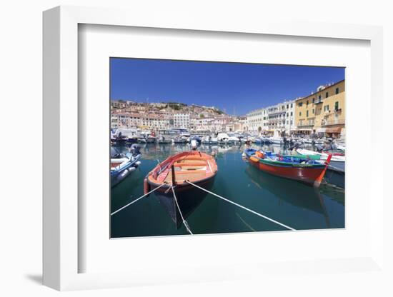 Harbour with Fishing Boats, Portoferraio, Island of Elba-Markus Lange-Framed Photographic Print