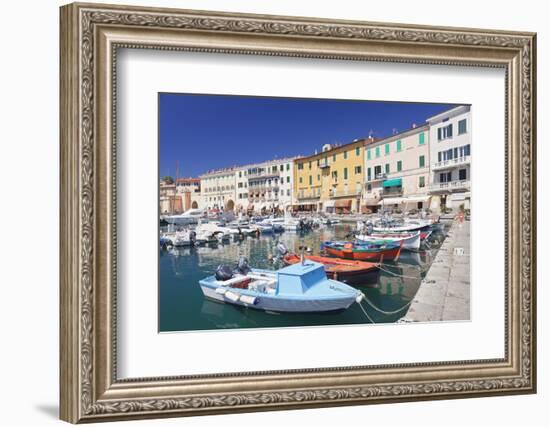 Harbour with Fishing Boats, Portoferraio, Island of Elba-Markus Lange-Framed Photographic Print