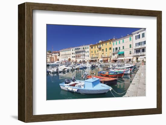 Harbour with Fishing Boats, Portoferraio, Island of Elba-Markus Lange-Framed Photographic Print