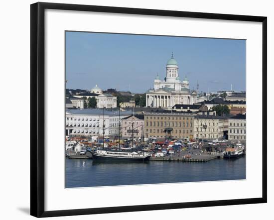 Harbour with Lutheran Cathedral Rising Behind, Helsinki, Finland, Scandinavia-Ken Gillham-Framed Photographic Print