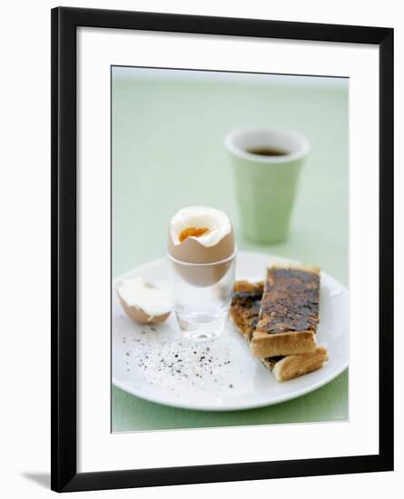 Hard-Boiled Breakfast Egg and Toast with Vegemite-Tanya Zouev-Framed Photographic Print