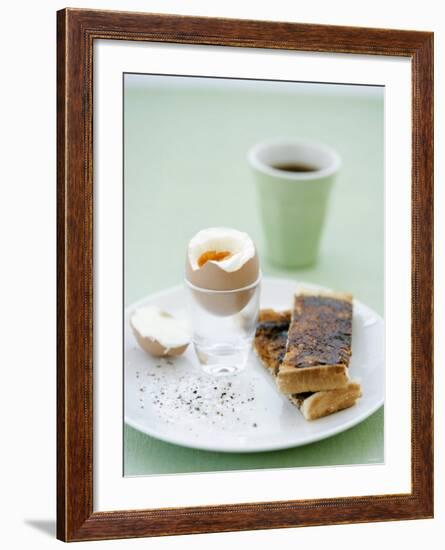 Hard-Boiled Breakfast Egg and Toast with Vegemite-Tanya Zouev-Framed Photographic Print