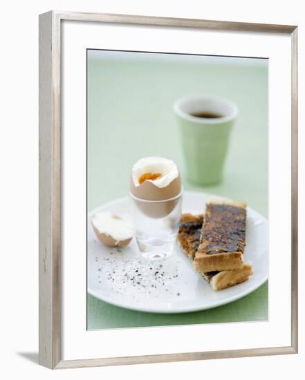 Hard-Boiled Breakfast Egg and Toast with Vegemite-Tanya Zouev-Framed Photographic Print