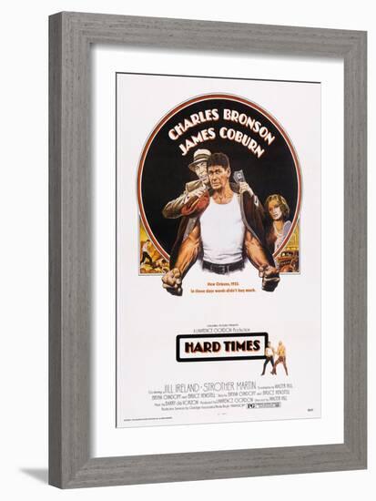 Hard Times, Top from Left: James Coburn, Charles Bronson, Jill Ireland, 1975-null-Framed Art Print