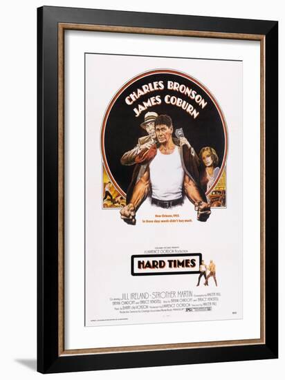 Hard Times, Top from Left: James Coburn, Charles Bronson, Jill Ireland, 1975-null-Framed Art Print