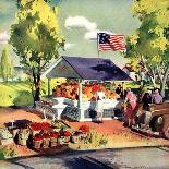 "Roadside Stand," Country Gentleman Cover, July 1, 1942-Hardie Gramatky-Premier Image Canvas