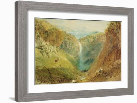 Hardraw Fall, Yorkshire, C.1820-J. M. W. Turner-Framed Giclee Print