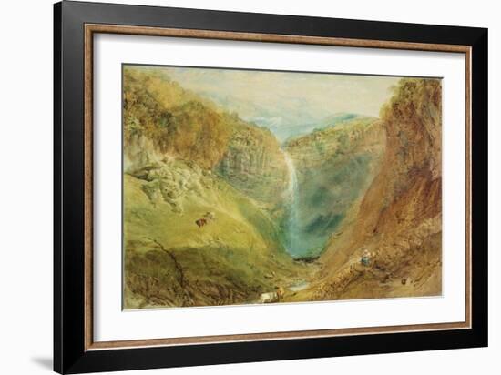 Hardraw Fall, Yorkshire, C.1820-J. M. W. Turner-Framed Giclee Print