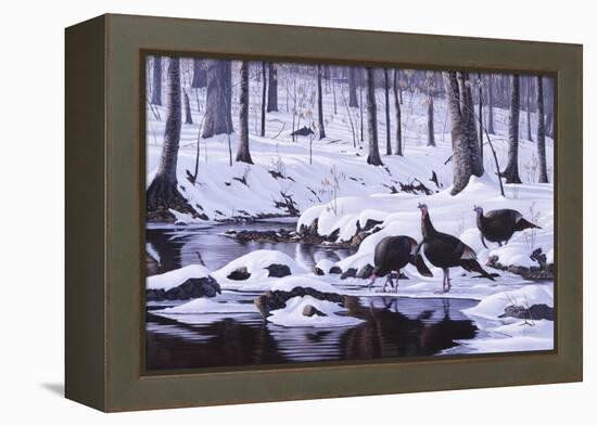 Hardwood Creek - Wild Turkeys-Wilhelm Goebel-Framed Premier Image Canvas