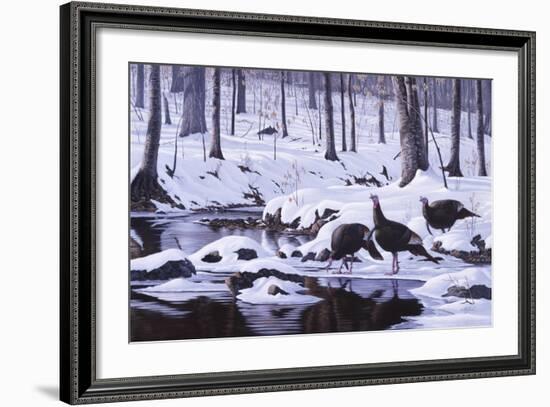 Hardwood Creek - Wild Turkeys-Wilhelm Goebel-Framed Giclee Print