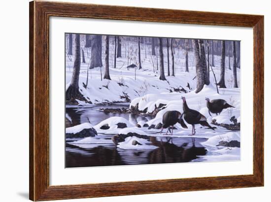 Hardwood Creek - Wild Turkeys-Wilhelm Goebel-Framed Giclee Print