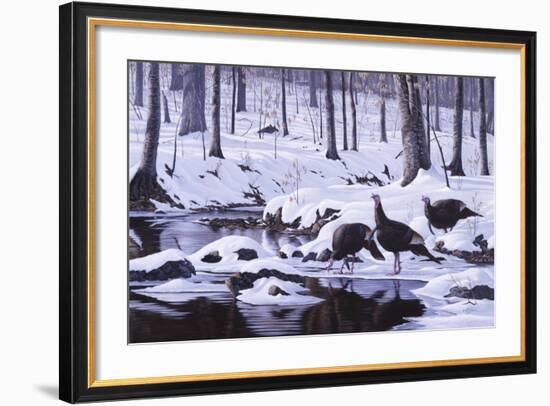 Hardwood Creek - Wild Turkeys-Wilhelm Goebel-Framed Giclee Print