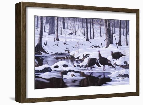 Hardwood Creek - Wild Turkeys-Wilhelm Goebel-Framed Giclee Print