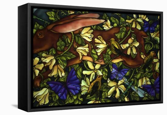 Hare and Goldfinch-Holly Carr-Framed Premier Image Canvas